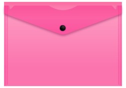 Конверт на кнопке Бюрократ Double Neon DNEPK804A5PINK A5 гориз. пластик 0.15мм розовый