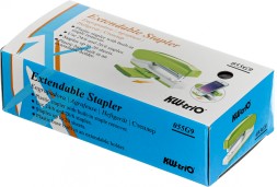 Степлер ручной Kw-Trio 055G9BLACK 24/6 26/6 (20листов) снижение усилия черный/белый 100скоб металл коробка