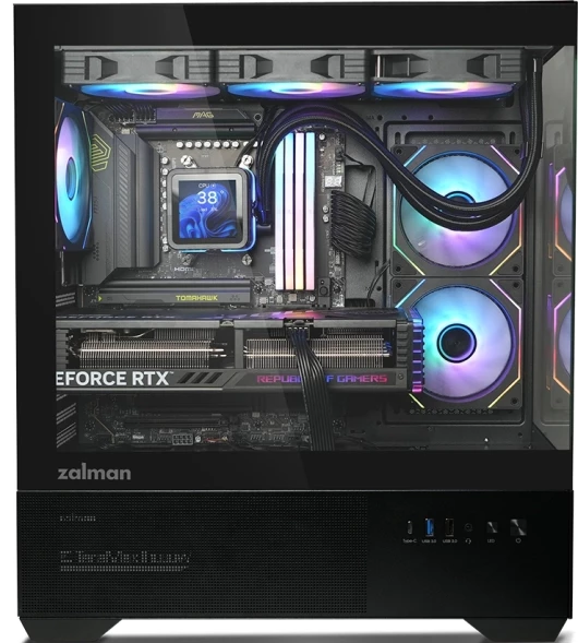 Корпус Zalman Chronix V2 черный без БП ATX 6x120mm 2x140mm 1xUSB2.0 1xUSB3.0 audio bott PSU