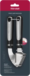 Чеснокодавилка Rondell Craft RD-1876 черный/стальной упак.:картонная подложка
