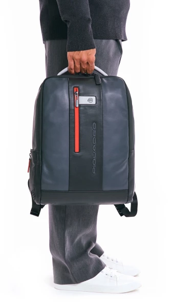 Рюкзак мужской Piquadro Urban CA4818UB00/GRN серый/черный натур.кожа