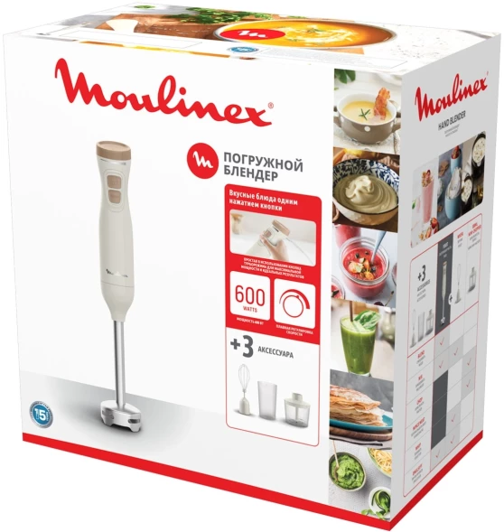 Блендер погружной Moulinex DD523AF0 600Вт кремовый/бежевый