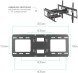 Кронштейн для телевизора Kromax OPTIMA-409 черный 32&amp;quot;-65&amp;quot; макс.45кг настенный поворотно-выдвижной и наклонный