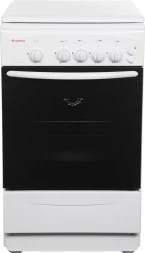 Плита Газовая Gefest CG 50M04 K73 белый (металлическая крышка) реш.чугун