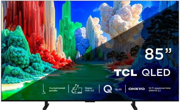 Телевизор QLED TCL 85&amp;quot; 85A400 черный 4K Ultra HD 144Hz MEMC DVB-T DVB-T2 DVB-C DVB-S DVB-S2 USB WiFi Smart TV