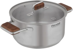 Кастрюля Rondell Fjord RDS-1792 5.2л. d=24см (с крышкой) стальной