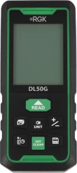 Лазерный дальномер RGK DL50G 2кл.лаз. 535нм цв.луч. зеленый (778176)