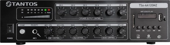 Усилитель Tantos TSo-AA120MZ 120Вт черный (00-00025063)
