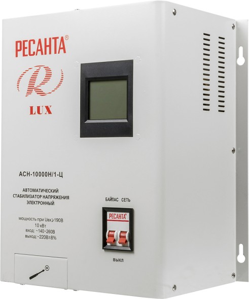 Стабилизатор напряжения Ресанта АСН-10000Н/1-Ц однофазный серый (63/6/18)