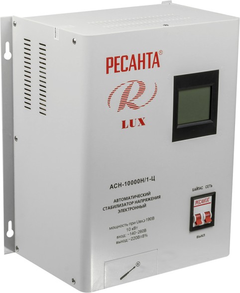 Стабилизатор напряжения Ресанта АСН-10000Н/1-Ц однофазный серый (63/6/18)