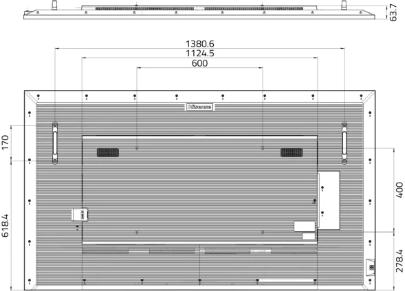 Панель Hisense 75&amp;quot; 75DM66D черный D-LED DID LED 8ms 16:9 HDMI M/M матовая 1200:1 500cd 178гр/178гр 3840x2160 DP 4K USB 29кг