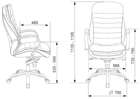 Кресло руководителя Бюрократ T-9950 черный эко.кожа крестов. металл хром