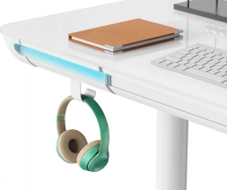 Стол для компьютера Cactus CS-EGD-WT-LED столешница закаленное стекло белый каркас белый 120x71x60см