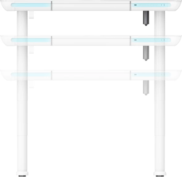 Стол для компьютера Cactus CS-EGD-WT-LED столешница закаленное стекло белый каркас белый 120x71x60см