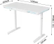 Стол для компьютера Cactus CS-EGD-WT-LED столешница закаленное стекло белый каркас белый 120x71x60см