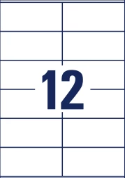 Этикетки Avery Zweckform 3424 A4 105x48мм 12шт на листе/70г/м2/белый/100л. матовое самоклей. универсальная