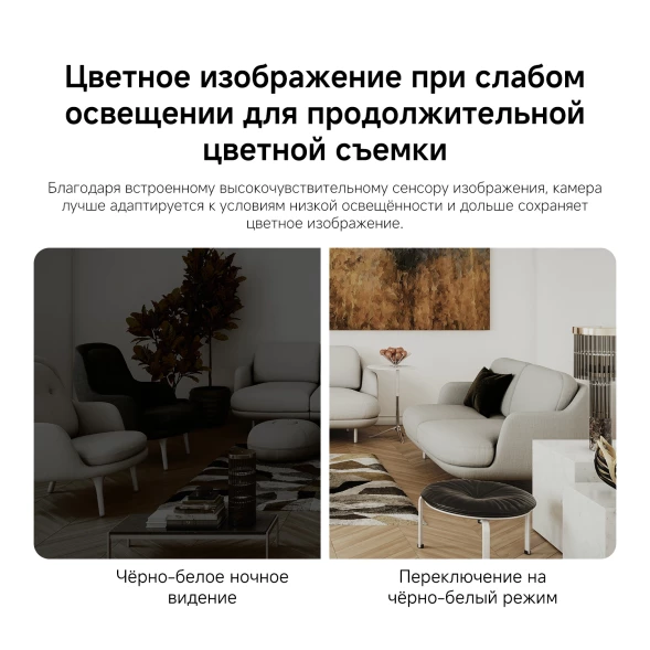 Камера видеонаблюдения IP Xiaomi C201 Wi-Fi 3.3-3.3мм цв. корп.:белый (BHR08NBGL)