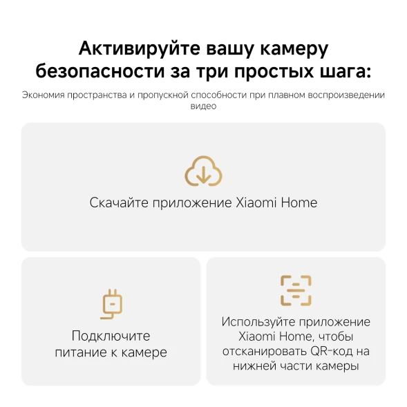 Камера видеонаблюдения IP Xiaomi C201 Wi-Fi 3.3-3.3мм цв. корп.:белый (BHR08NBGL)