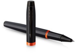 Ручка роллер Parker IM Vibrant Rings T315 (CW2172945) Flame Orange PVD F черн. черн. подар.кор.