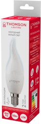 Лампа светодиодная Thomson TH-B2313 10Вт цок.:E14 свеча 220B 6500K св.свеч.бел.хол. Tail Candle (упак.:1шт)