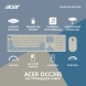 Клавиатура + мышь Acer OCC205 клав:белый/голубой мышь:белый/голубой USB беспроводная slim Multimedia (ZL.ACCEE.00C)
