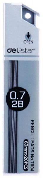 Грифель Deli E7004 0.7мм 2B туба