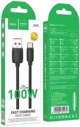 Кабель Hoco X115 51974 USB A (m)-USB-C 1.2м черный