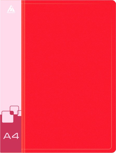 Папка метал.пруж.скоросш. Бюрократ -PZ07PRED A4 пластик 0.7мм внут.и торц.карм красный