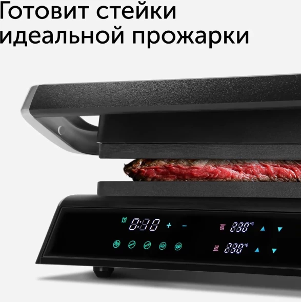 Электрогриль Red Solution SteakPRO RGM-M81 1950Вт черный/серебристый