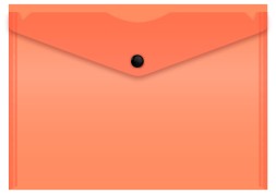 Конверт на кнопке Бюрократ Double Neon DNEPK804A5OR A5 гориз. пластик 0.15мм оранжевый
