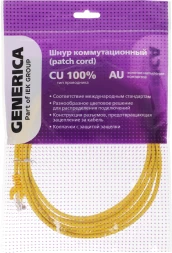 Патч-корд ITK Generica PC05-C5EU-3M-G U/UTP RJ-45 вил.-вилка RJ-45 кат.5E 3м желтый ПВХ