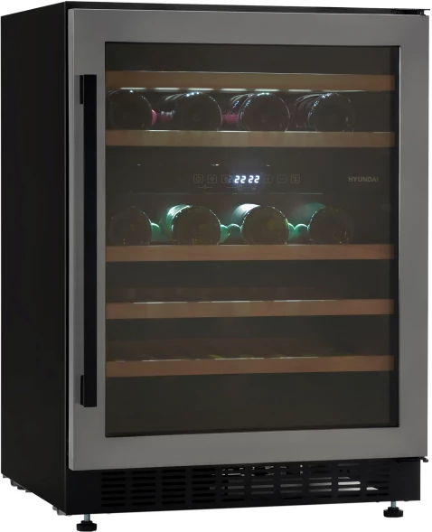 Винный шкаф Hyundai HBWC 0861 DU 1-нокамерн. черный