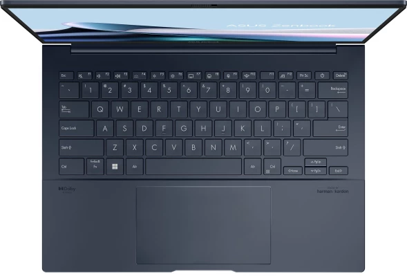 Ноутбук Asus Zenbook 14 OLED UX3405MA-QD992 Core Ultra 9 185H 16Gb SSD512Gb Intel Arc 14&amp;quot; OLED FHD+ (1920x1200) без ОС blue WiFi BT Cam Bag (90NB11R1-M01SU0)