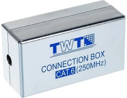 Адаптер Lanmaster TWT-CN110STP6 проходн. RJ45 кат.6 STP бел.