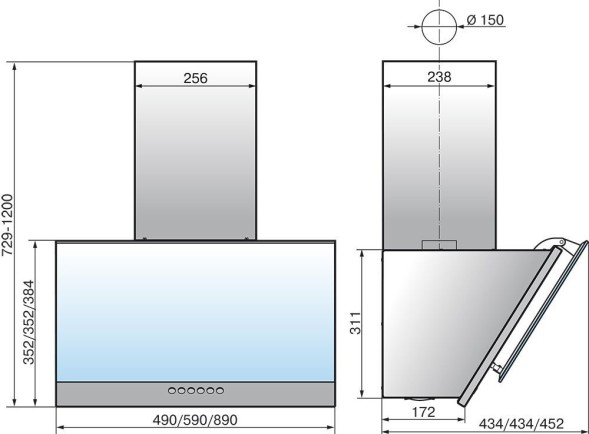 Вытяжка каминная Elikor Рубин S4 50П-700-Э4Д перламутровый/белый управление: кнопочное (1 мотор)