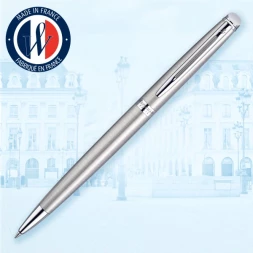 Ручка шариков. Waterman Hemisphere (S0920470) Steel CT M син. черн. подар.кор.