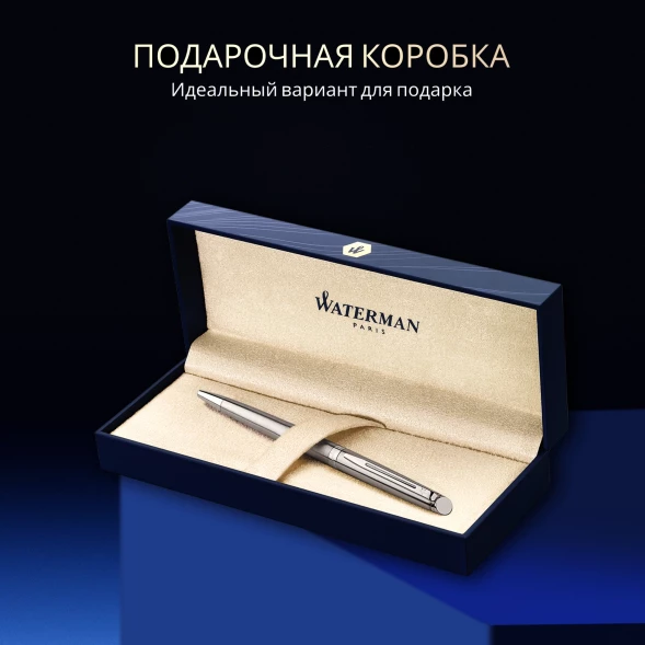 Ручка шариков. Waterman Hemisphere (S0920470) Steel CT M син. черн. подар.кор.