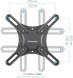 Кронштейн для телевизора Kromax CORBEL-5 черный 15&amp;quot;-42&amp;quot; макс.25кг настенный поворот и наклон