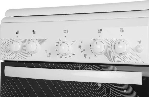 Плита Газовая Gefest ПГ 5100-02 0309 белый (металлическая крышка) реш.чугун