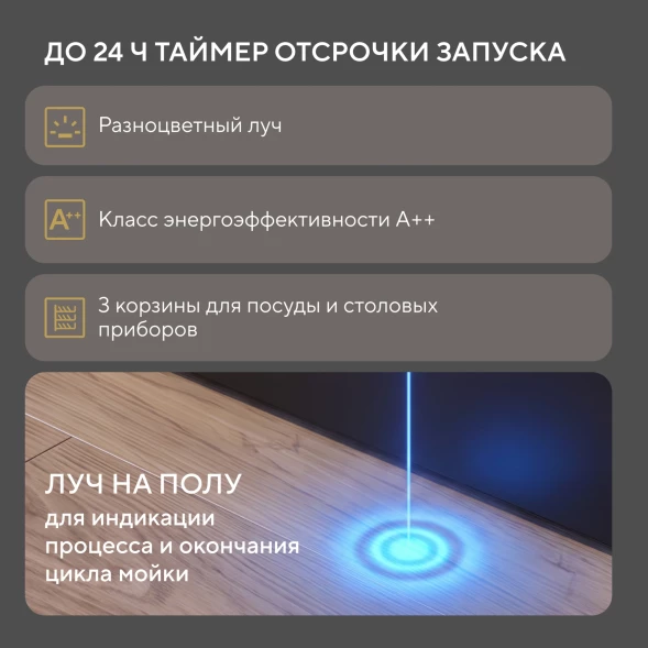 Посудомоечная машина встраив. Hyundai HBD 474G 1850Вт узкая
