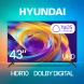 Телевизор LED Hyundai 43&amp;quot; H-LED43BU7012 YaOS Frameless черный/черный 4K Ultra HD 60Hz DVB-T DVB-T2 DVB-C DVB-S DVB-S2 USB WiFi Smart TV