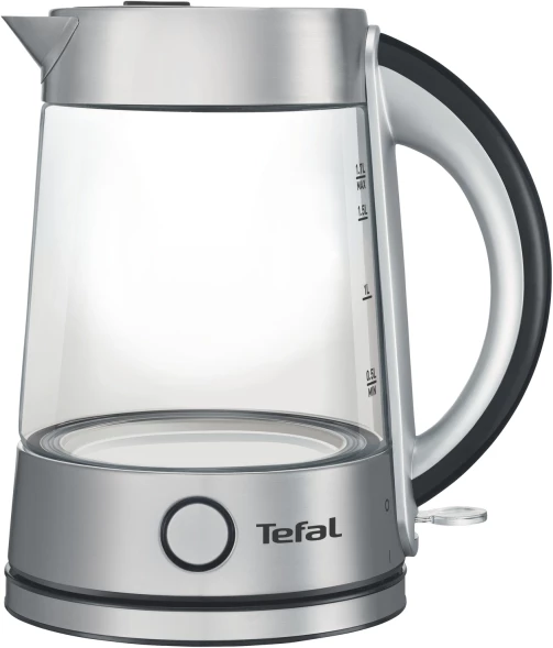 Чайник электрический Tefal KI760D30 1.7л. 2400Вт серебристый корпус: стекло/металл/пластик (8010000023)
