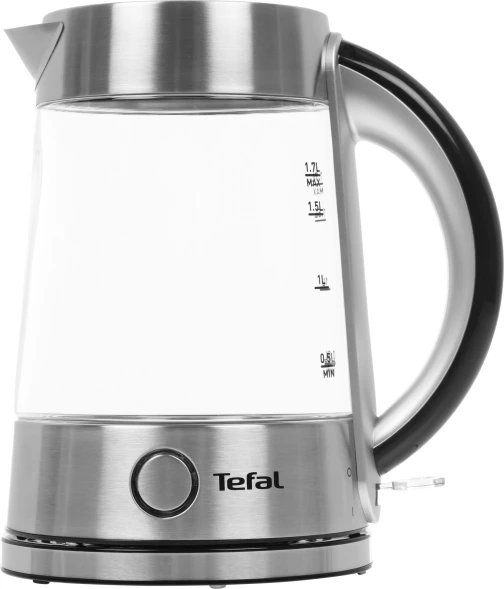 Чайник электрический Tefal KI760D30 1.7л. 2400Вт серебристый корпус: стекло/металл/пластик (8010000023)