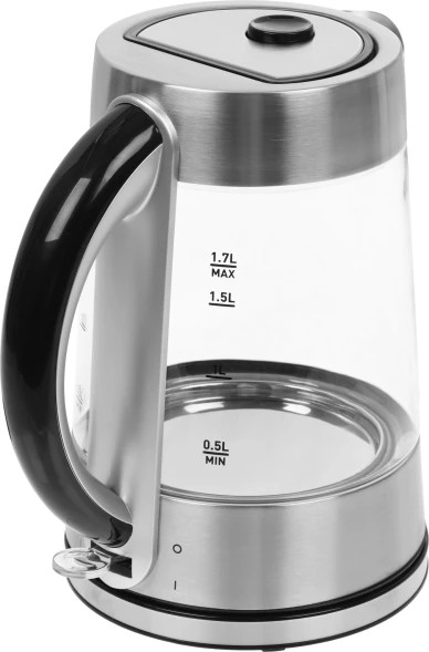 Чайник электрический Tefal KI760D30 1.7л. 2400Вт серебристый корпус: стекло/металл/пластик (8010000023)