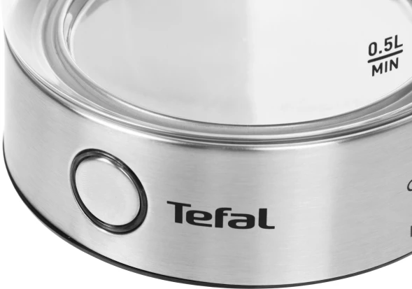 Чайник электрический Tefal KI760D30 1.7л. 2400Вт серебристый корпус: стекло/металл/пластик (8010000023)