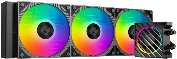 Система водяного охлаждения ID-Cooling Dashflow 360 XT Pro ARGB Soc-AM5/AM4/1200/1700/1851 черный 4-pin 16-34dB Al+Cu 350W Ret