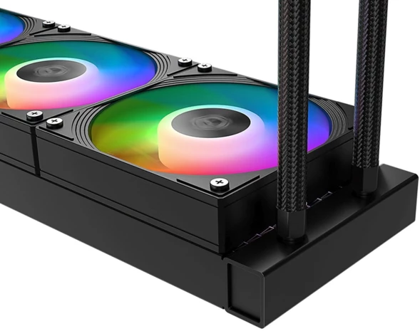 Система водяного охлаждения ID-Cooling Dashflow 360 XT Pro ARGB Soc-AM5/AM4/1200/1700/1851 черный 4-pin 16-34dB Al+Cu 350W Ret