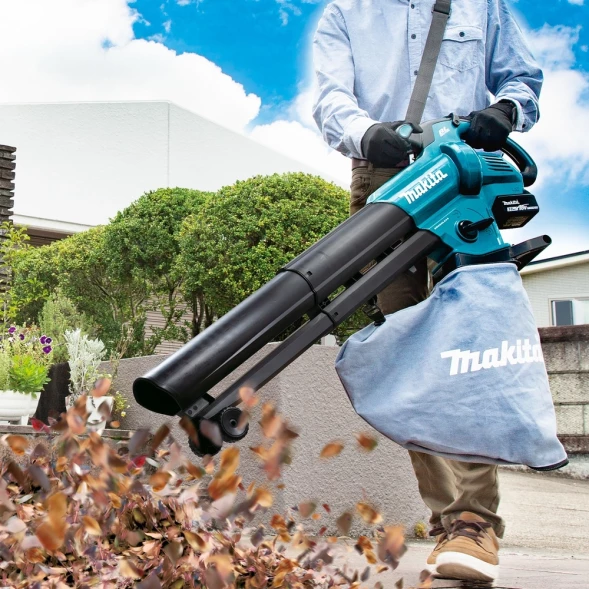 Воздуходувка-пылесос Makita DUB187T001 пит.:от аккум. бирюзовый/черный