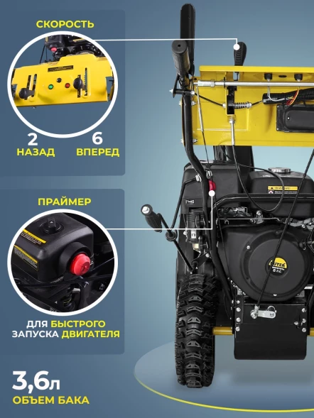Снегоуборщик бензин. Huter SGC 5500B 7.5л.с.