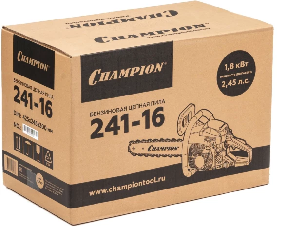 Бензопила Champion 241-16 1800Вт 2.45л.с. дл.шины:16&amp;quot; (40cm)